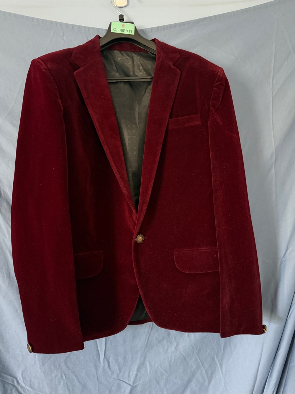 Burgundy Velvet Blazer -